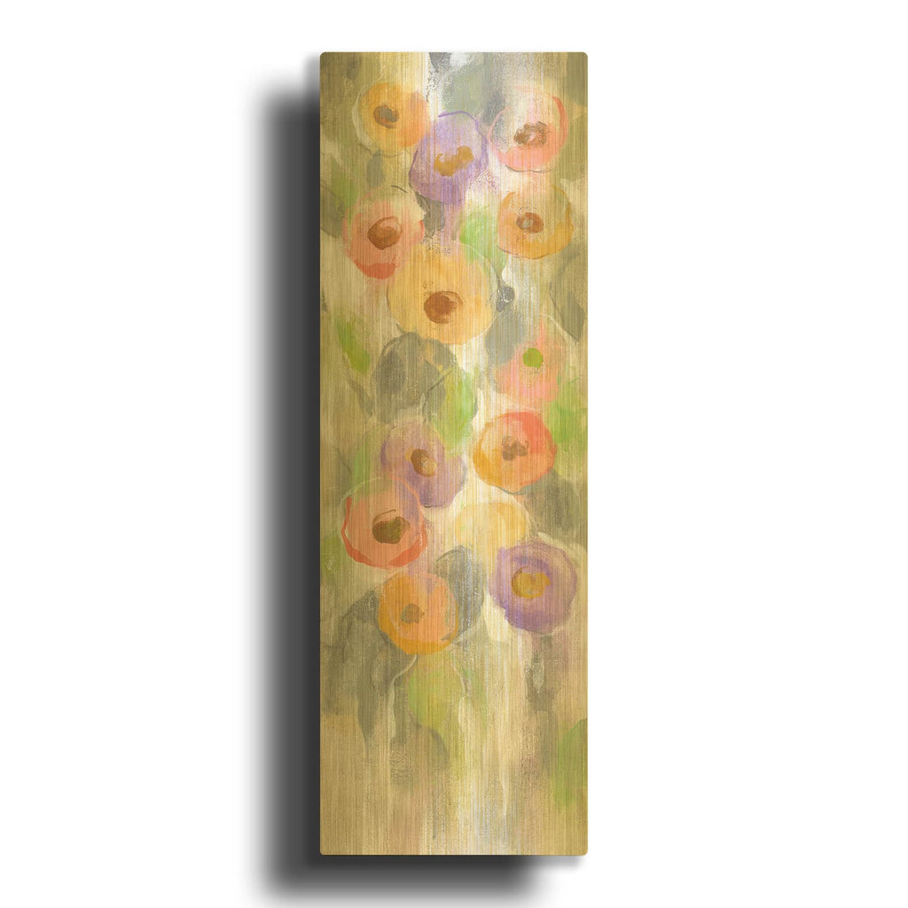 'Dreamy Flowers II' By Silvia Vassileva Gold Metal Wall Art