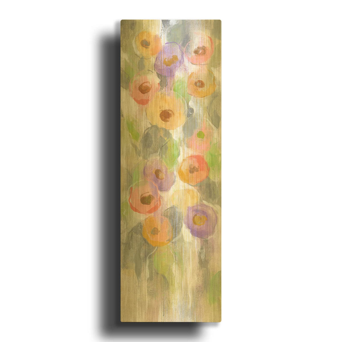 'Dreamy Flowers II' By Silvia Vassileva Gold Metal Wall Art