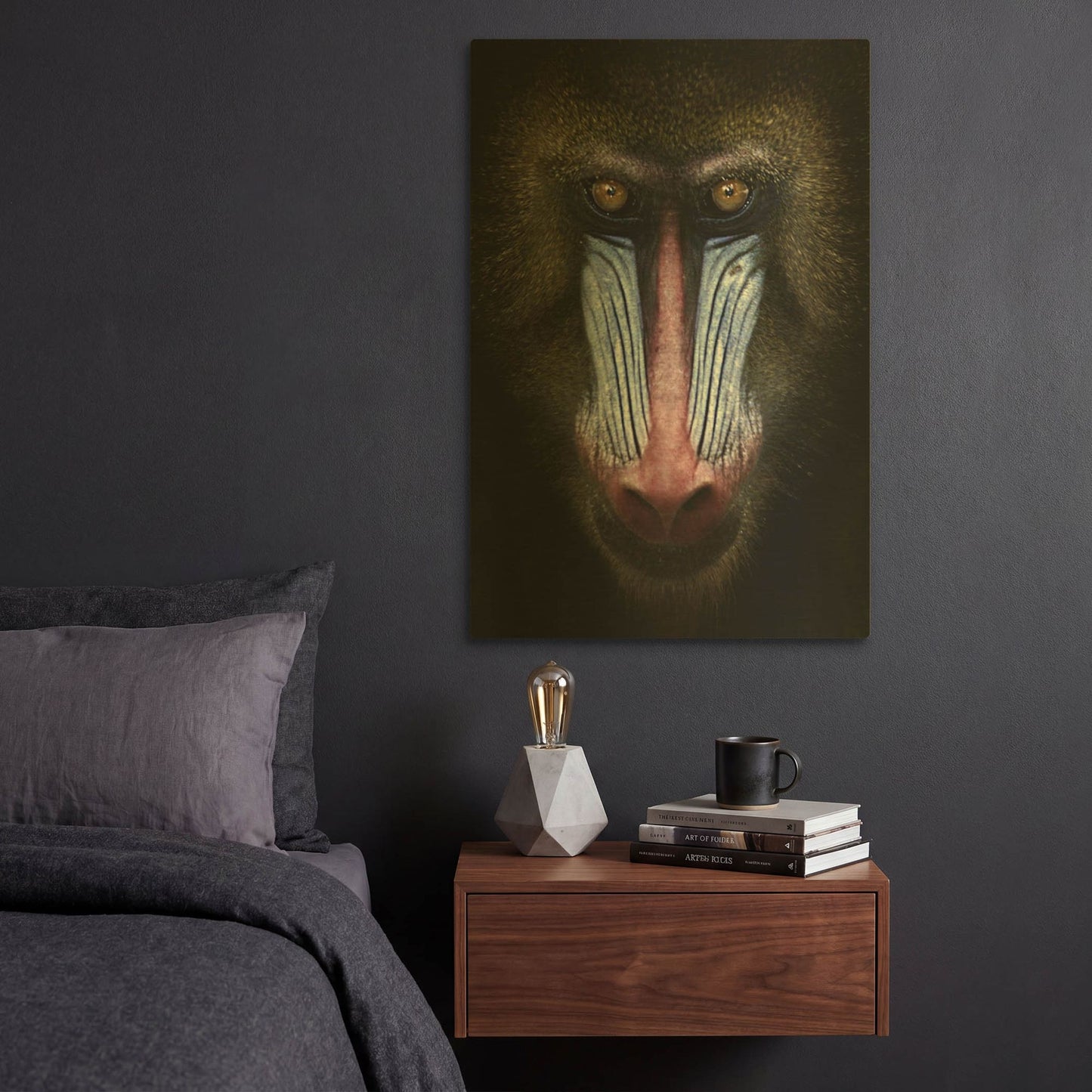 'Mandrill' By SD Smart Gold Metal Wall Art
