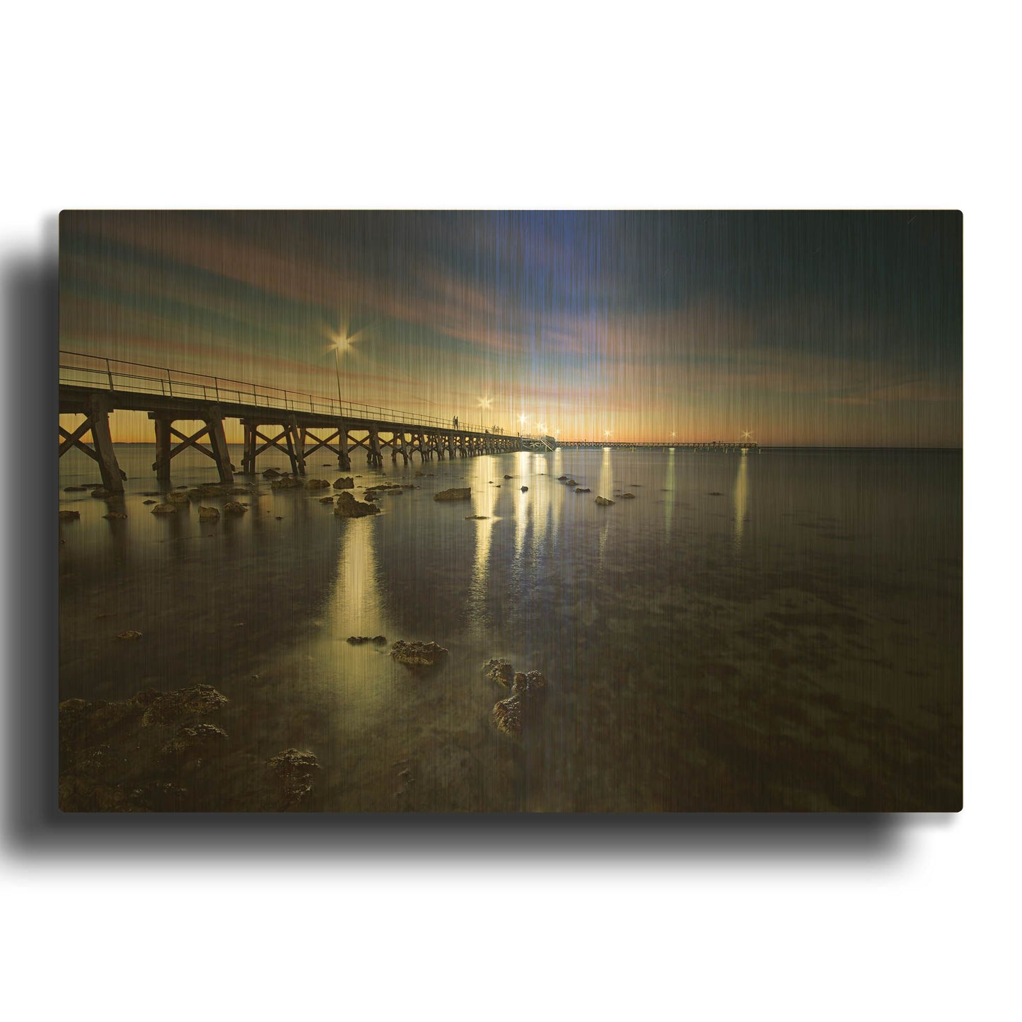 'Moonta Bay' By SD Smart Gold Metal Wall Art