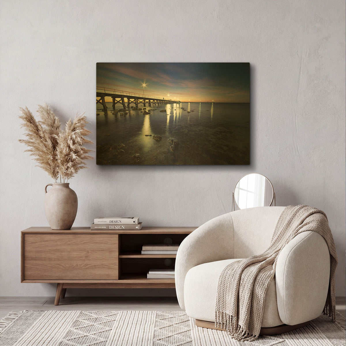 'Moonta Bay' By SD Smart Gold Metal Wall Art