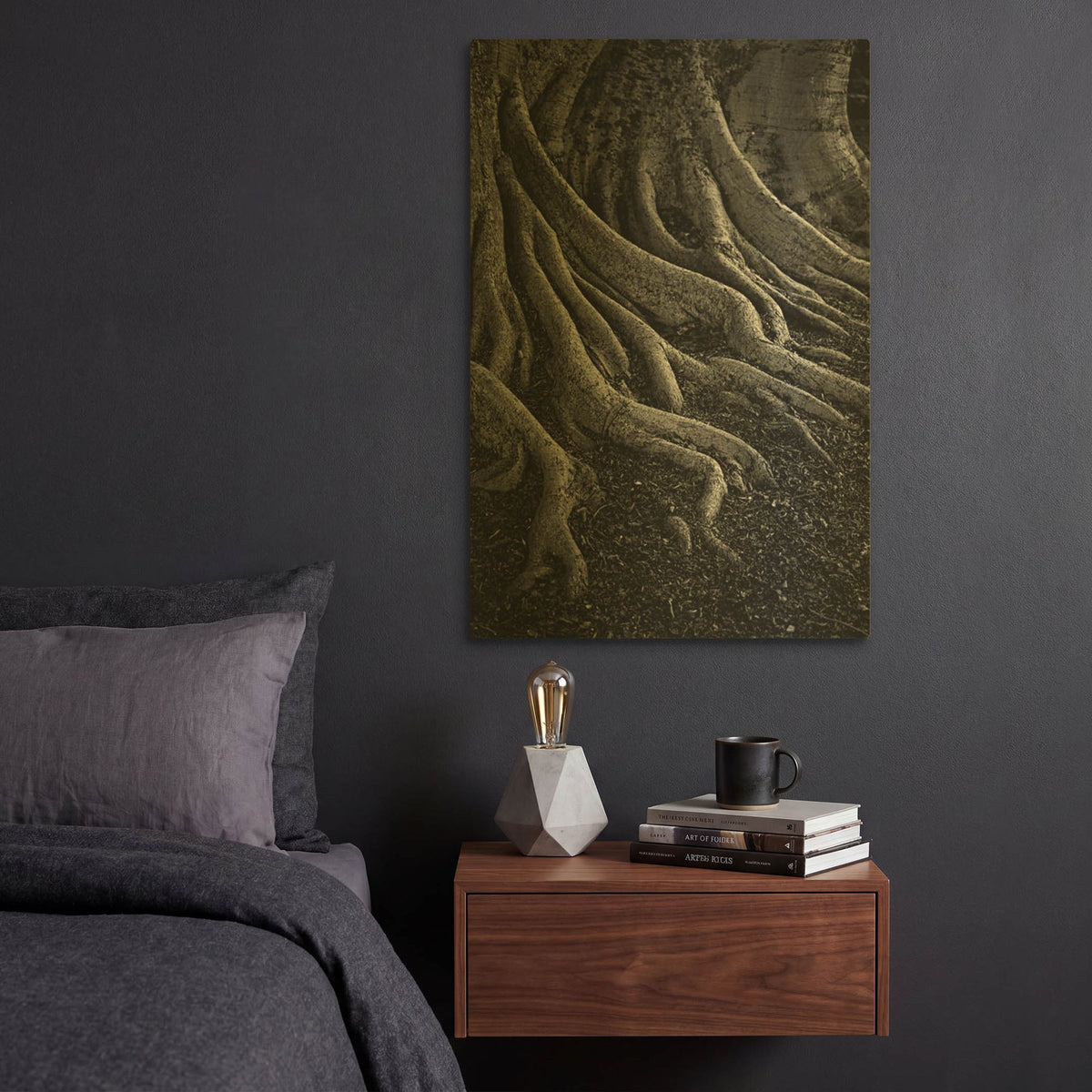 'Entrenched' By SD Smart Gold Metal Wall Art