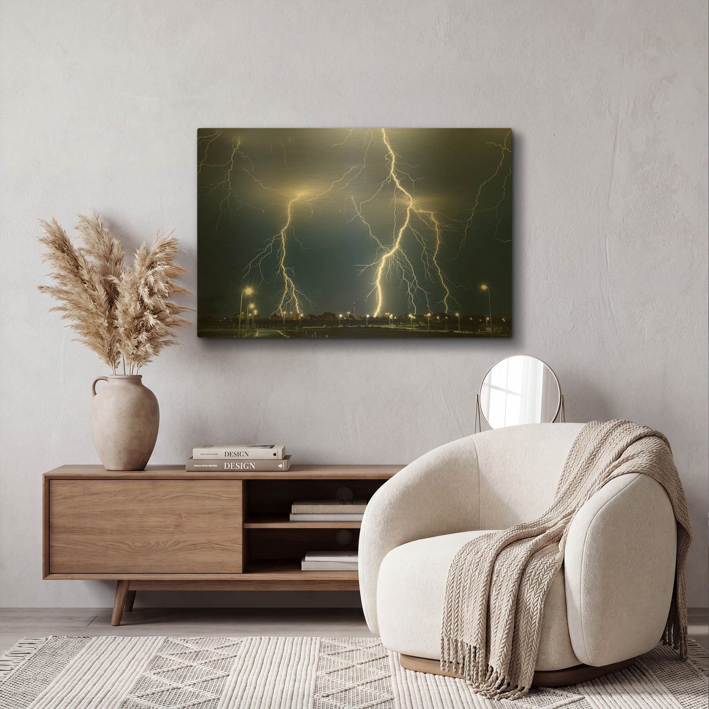 'The Storm' By SD Smart Gold Metal Wall Art