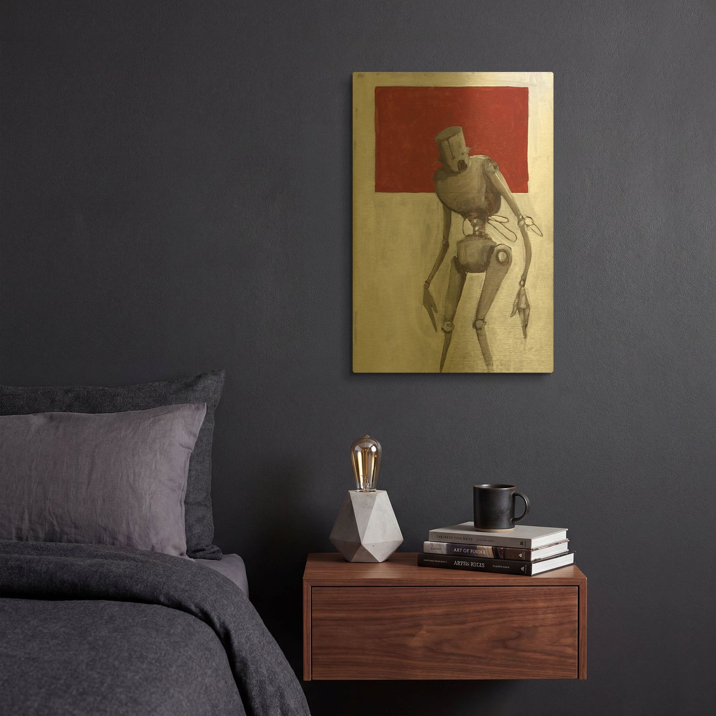 'Bleak' By Craig Snodgrass Gold Metal Wall Art