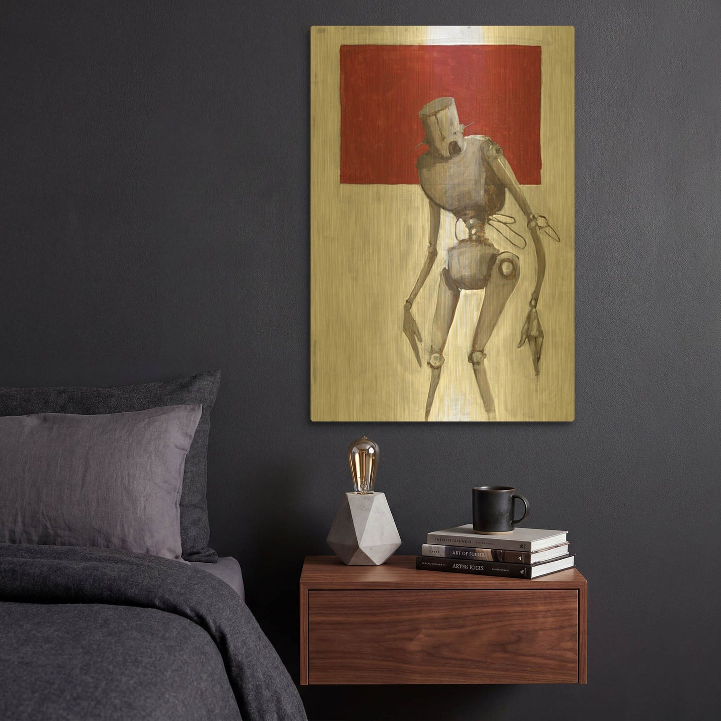 'Bleak' By Craig Snodgrass Gold Metal Wall Art