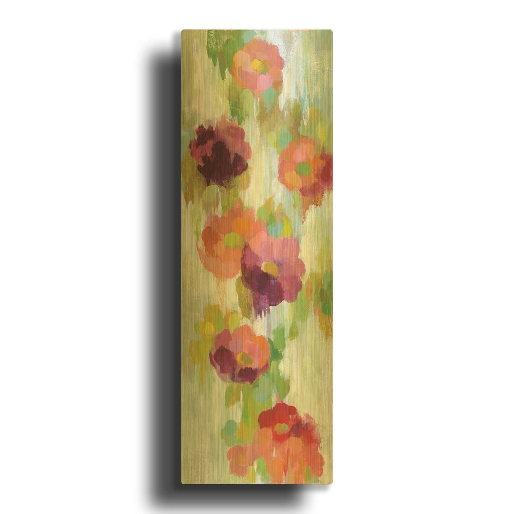 'Coral and Emerald Garden II' By Silvia Vassileva Gold Metal Wall Art