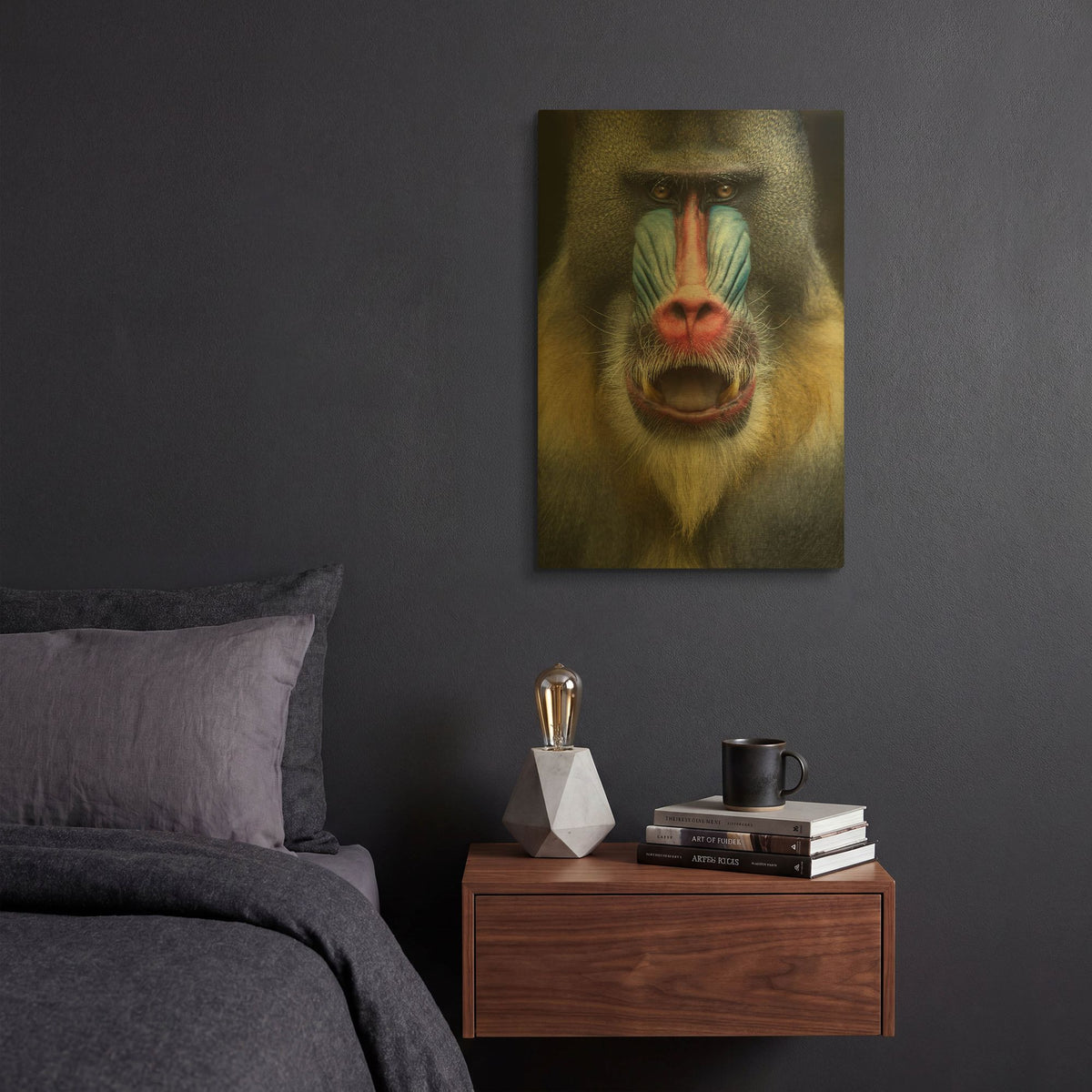 'Mandrill 2' By SD Smart Gold Metal Wall Art