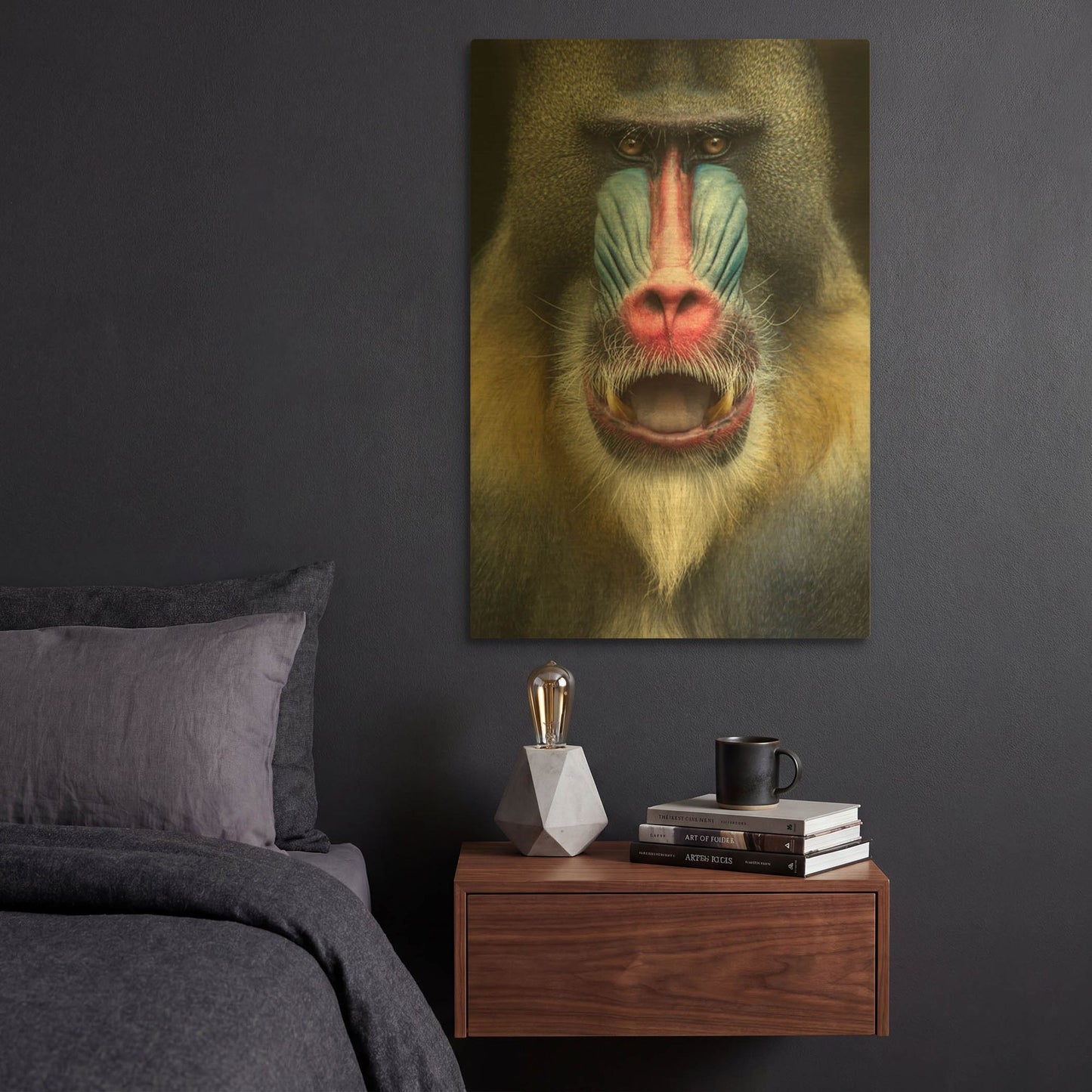 'Mandrill 2' By SD Smart Gold Metal Wall Art