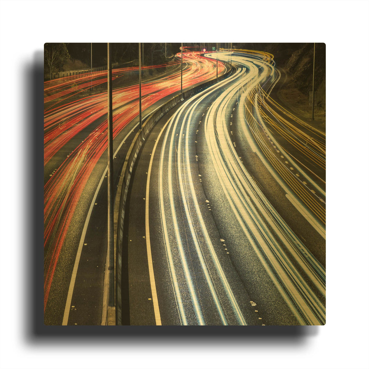 'Lines And Curves' By SD Smart Gold Metal Wall Art
