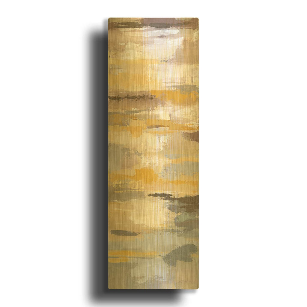 'Earth Abstracts I' By Silvia Vassileva Gold Metal Wall Art