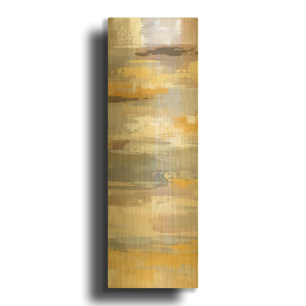 'Earth Abstracts II' By Silvia Vassileva Gold Metal Wall Art