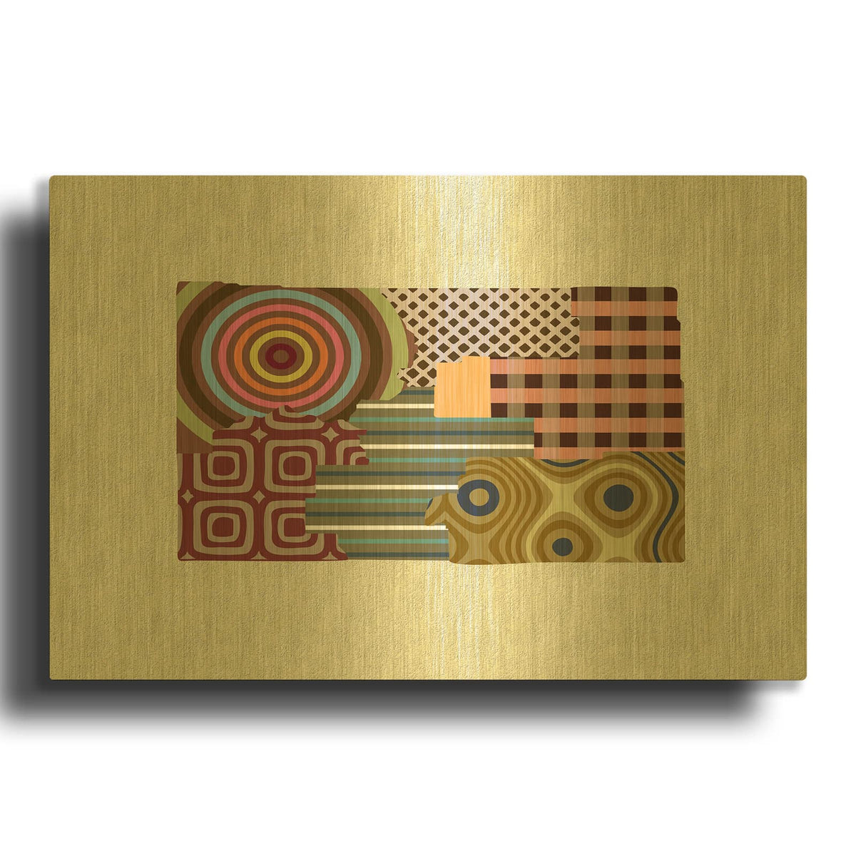 'Colorado State Map' By Lanre Adefioyue Gold Metal Wall Art