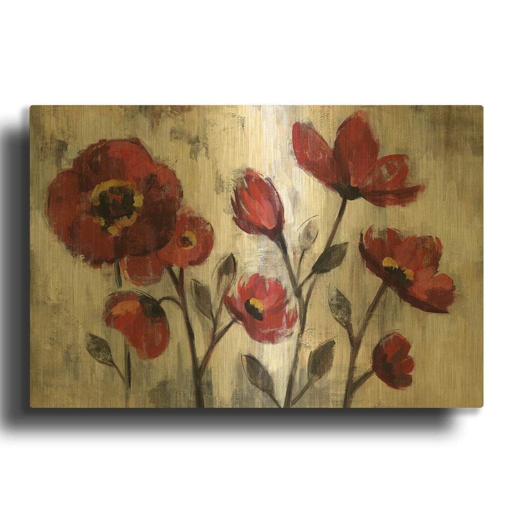 'Floral Simplicity' By Silvia Vassileva Gold Metal Wall Art