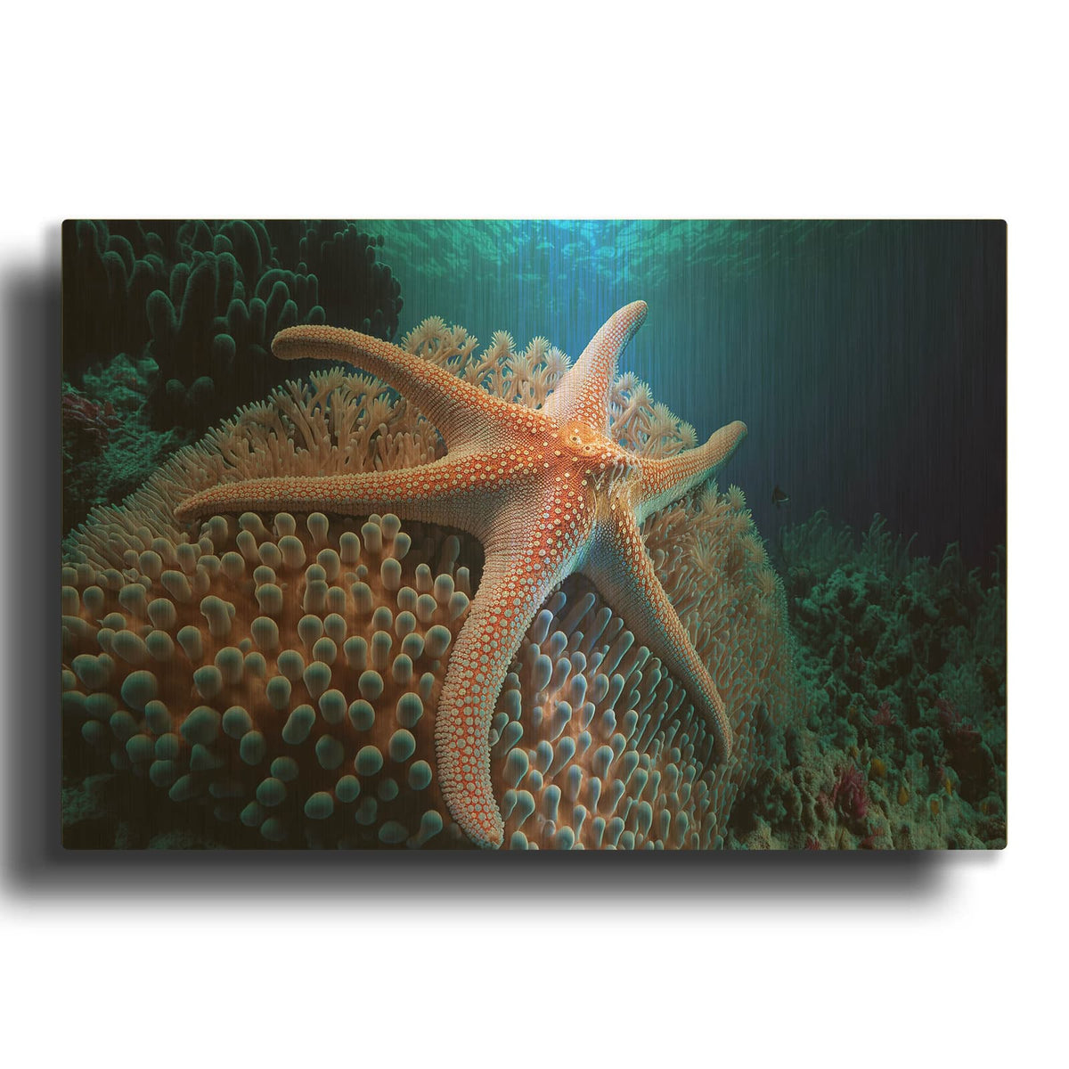 'Coral Starfish' By Luxe Gold Metal Wall Art
