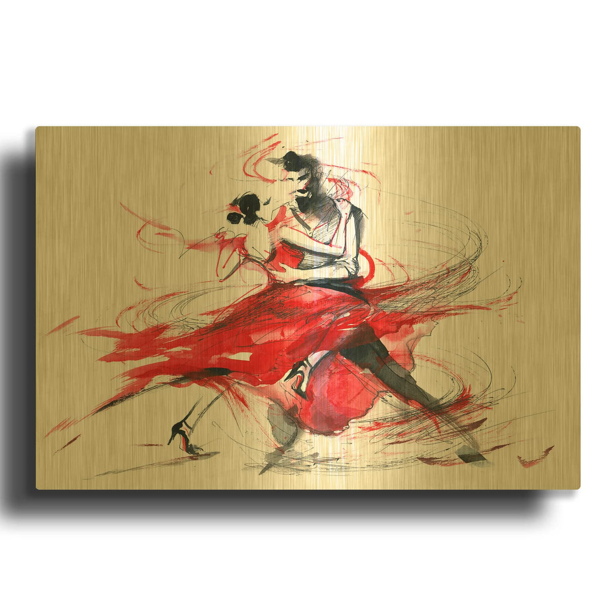 'Tango' By Luxe Gold Metal Wall Art