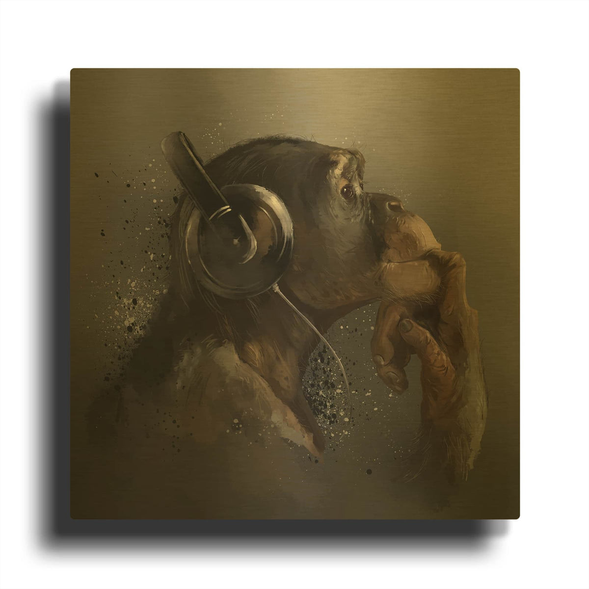 'The thinker' By Luxe Gold Metal Wall Art