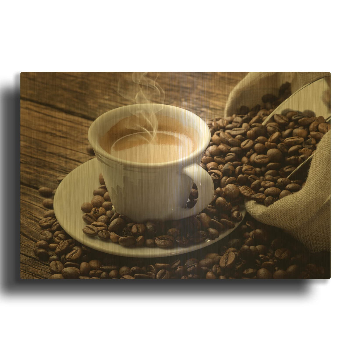 'Time for Coffee' By Luxe Gold Metal Wall Art