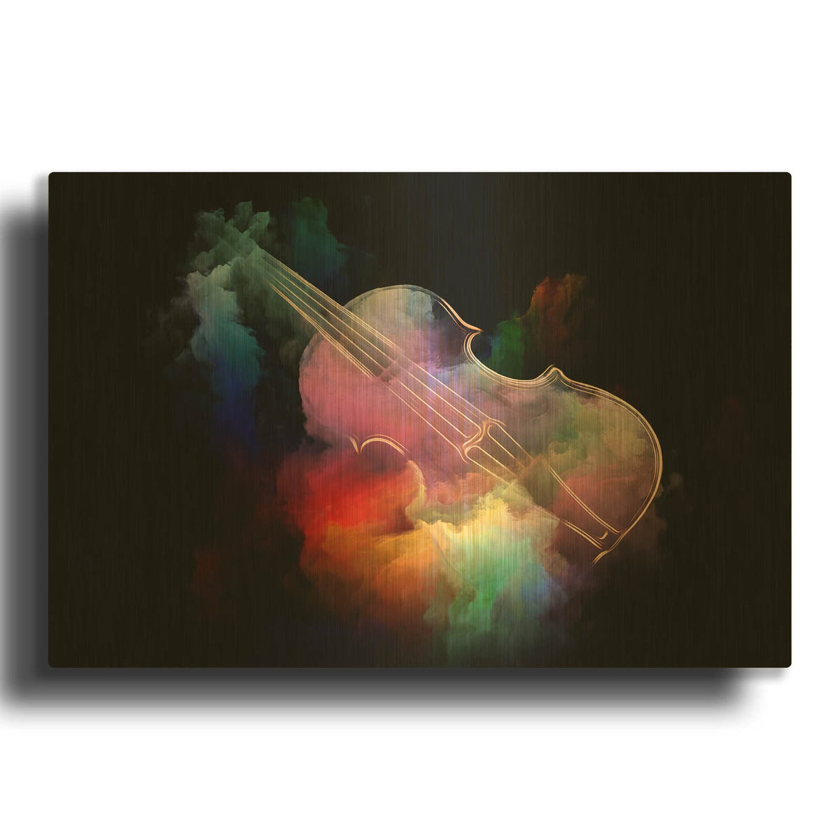 'Violin Thunder' By Luxe Gold Metal Wall Art