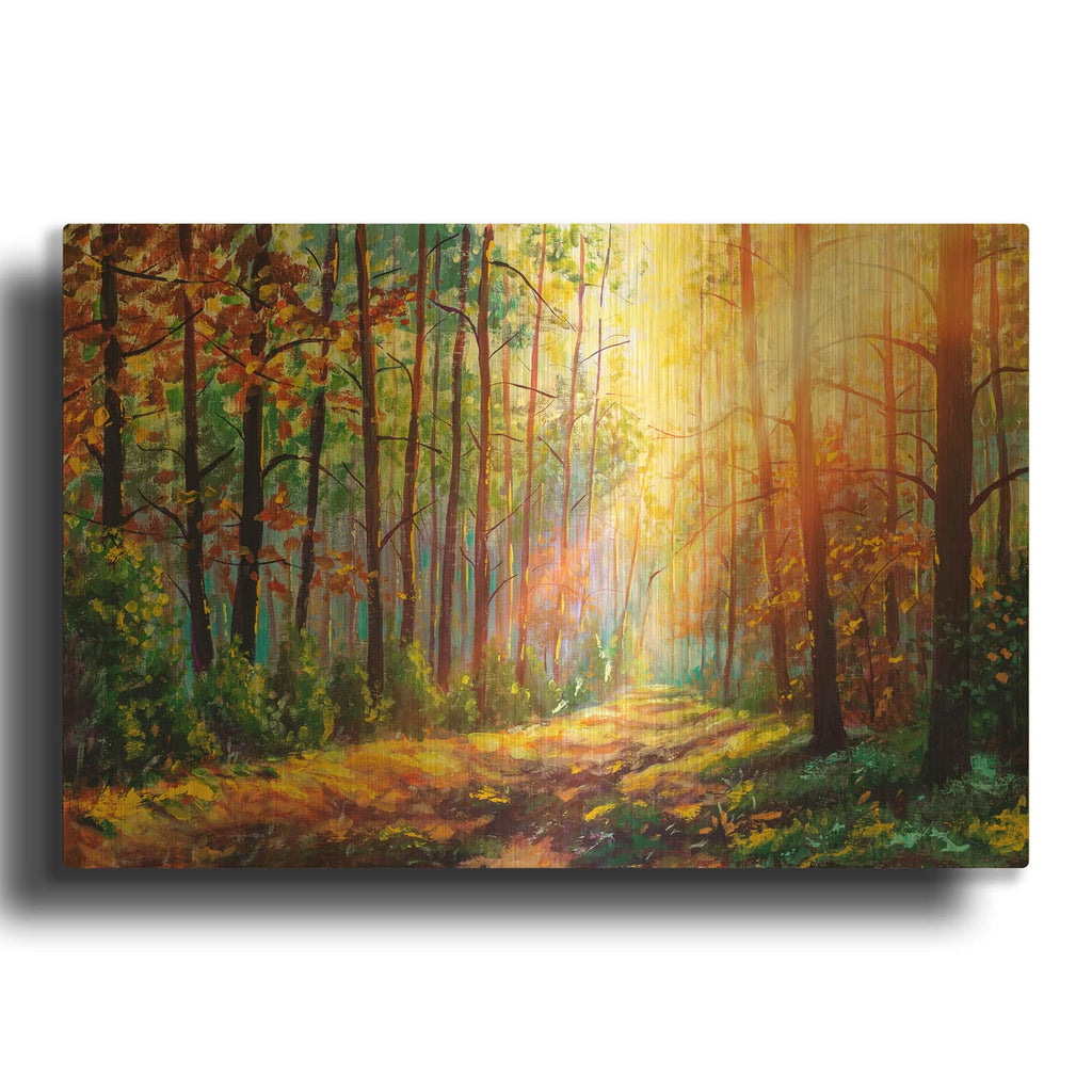 'watercolor forest' By Luxe Gold Metal Wall Art