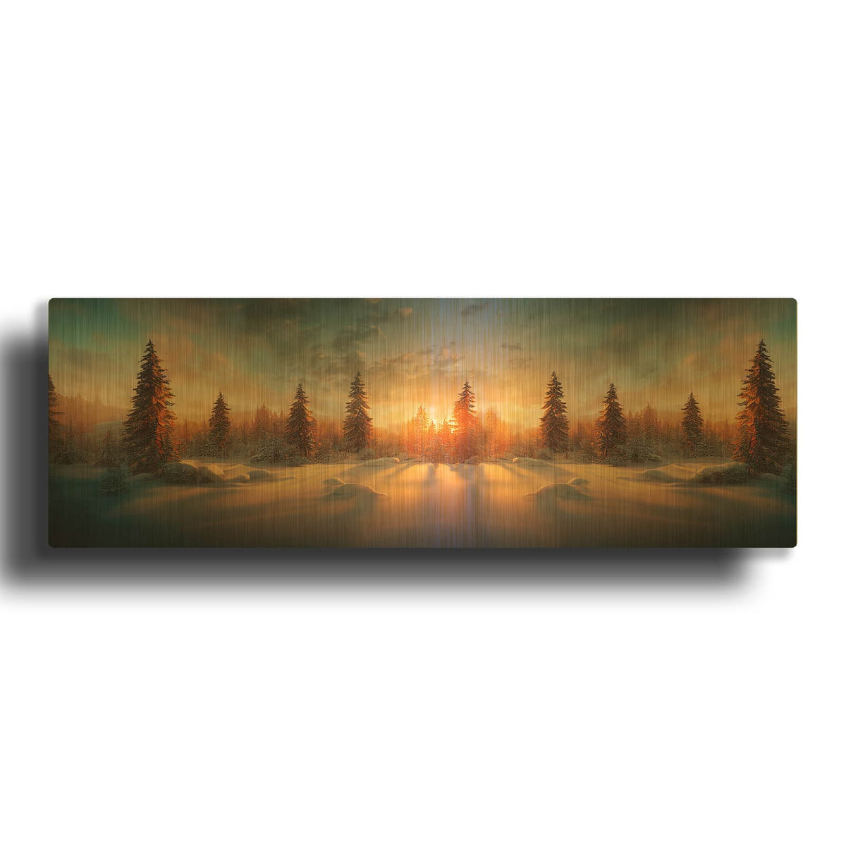 'Wintery Forest' By Luxe Gold Metal Wall Art