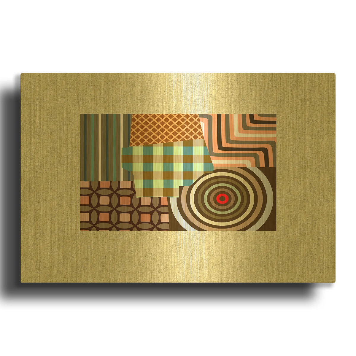 'Wyoming State Map' By Lanre Adefioyue Gold Metal Wall Art