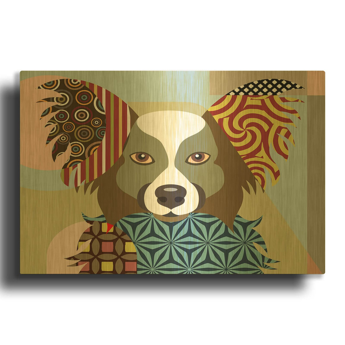 'Papillon' By Lanre Adefioyue Gold Metal Wall Art