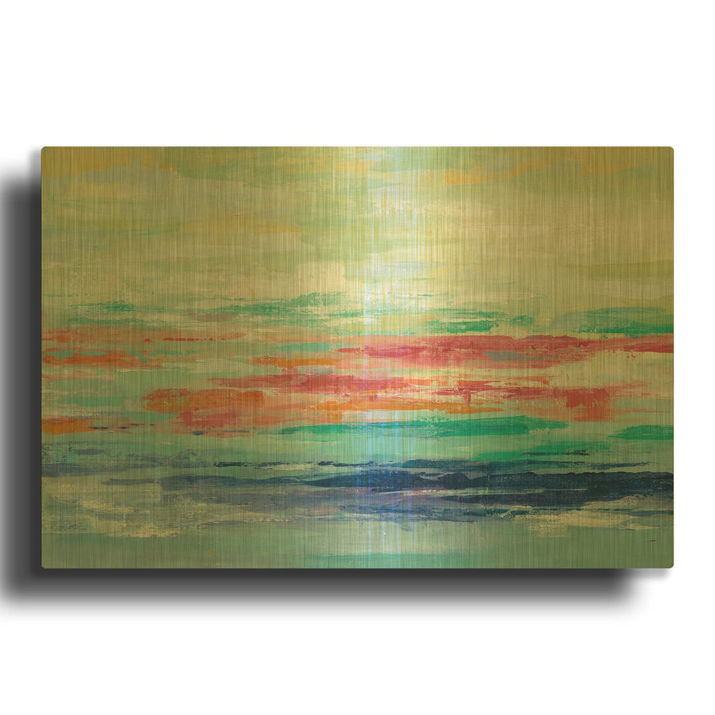 'California Surf' By Silvia Vassileva Gold Metal Wall Art