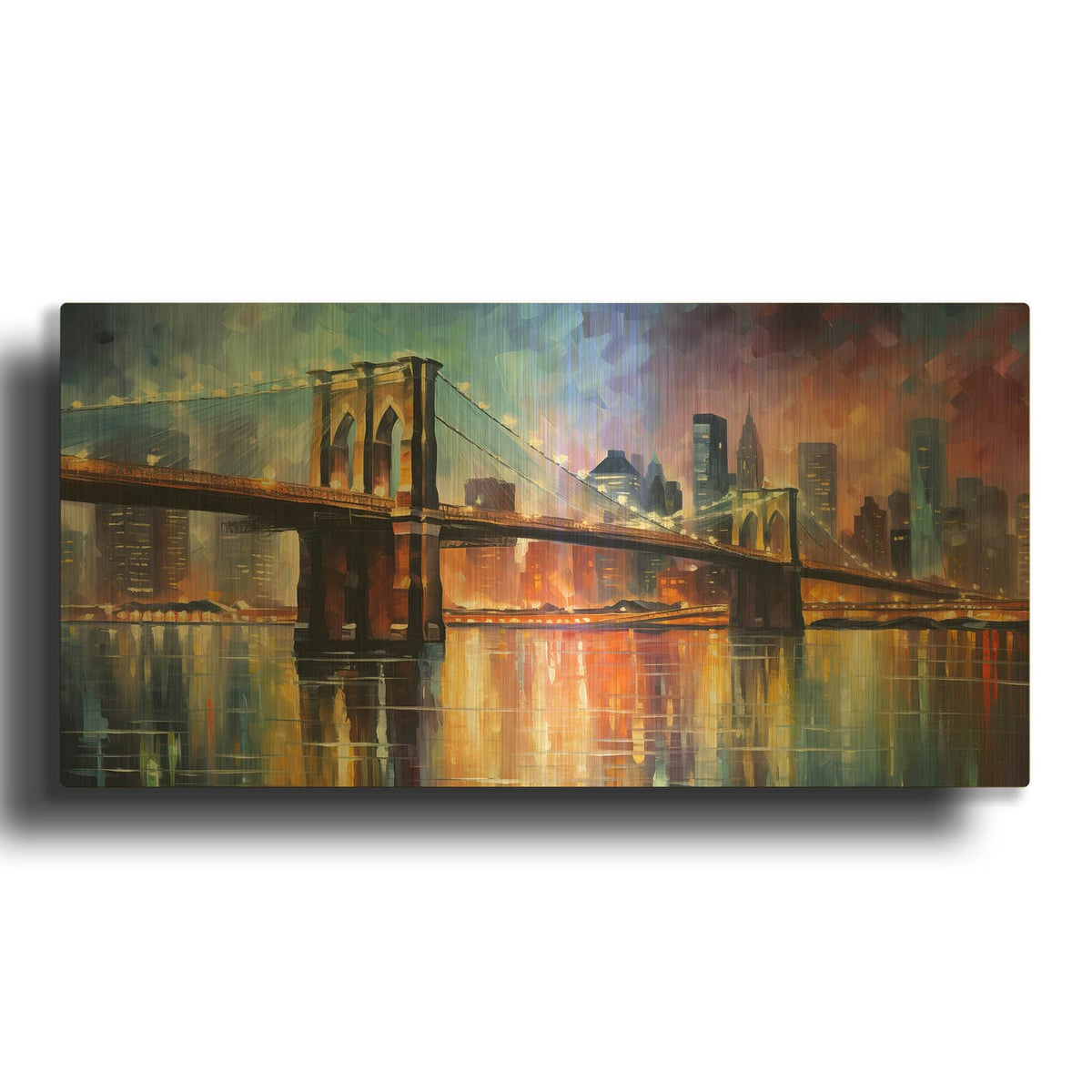 'Brooklyn Bridge' By Cameron Gray Gold Metal Wall Art