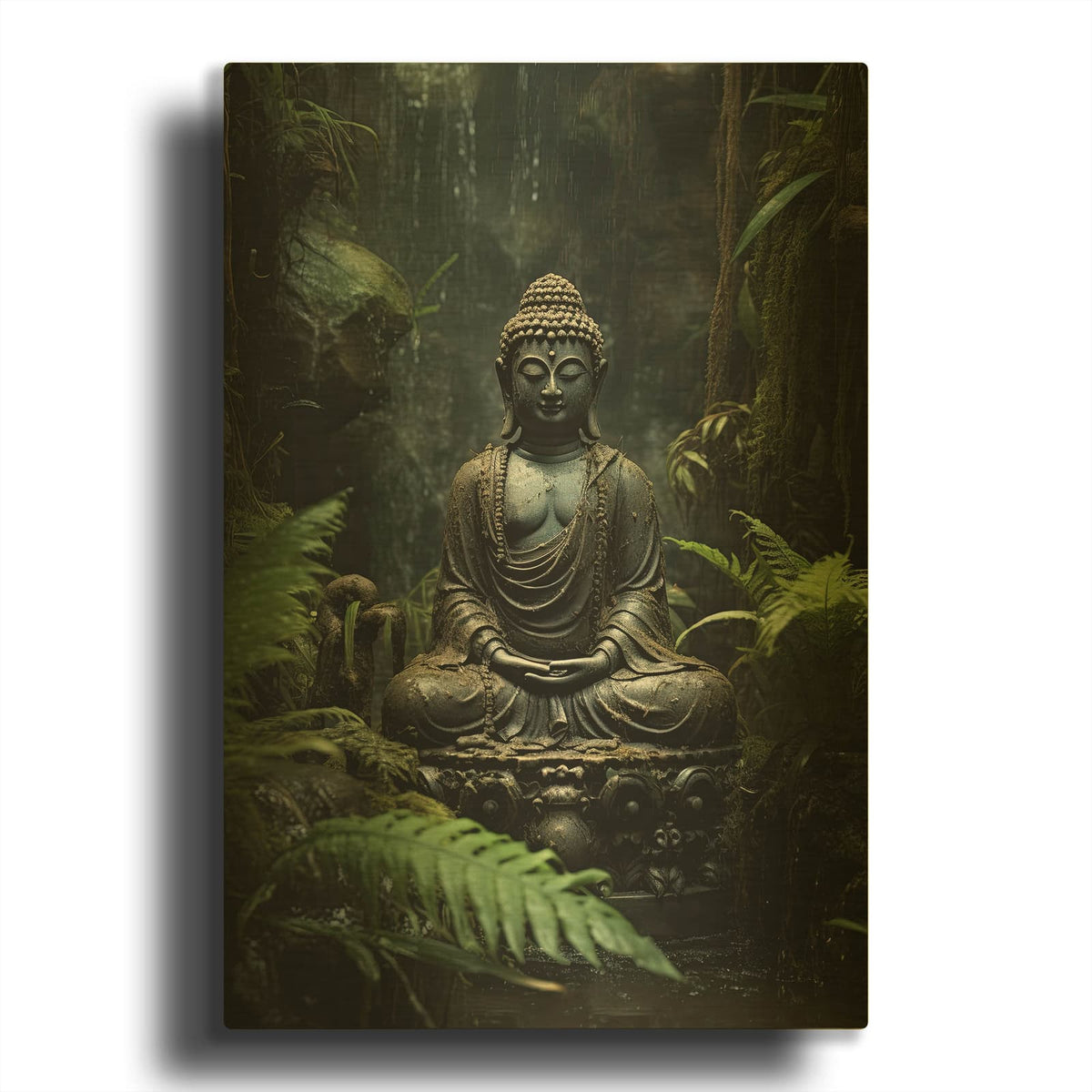 'Buddha 3' By Cameron Gray Gold Metal Wall Art