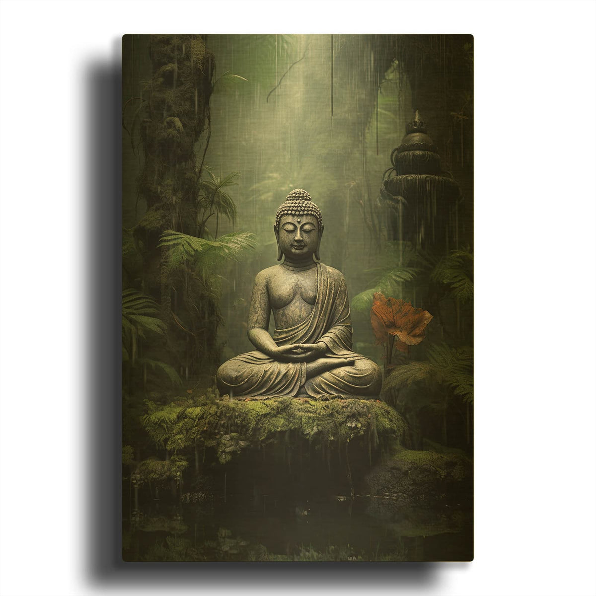 'Buddha 4' By Cameron Gray Gold Metal Wall Art