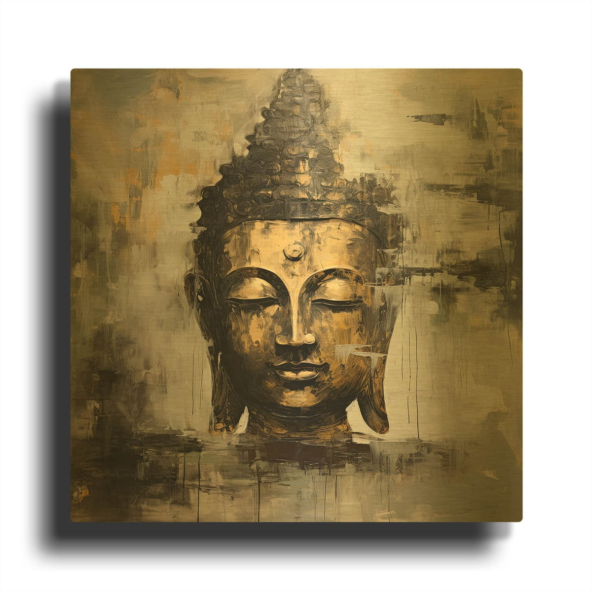 'Buddha 5' By Cameron Gray Gold Metal Wall Art