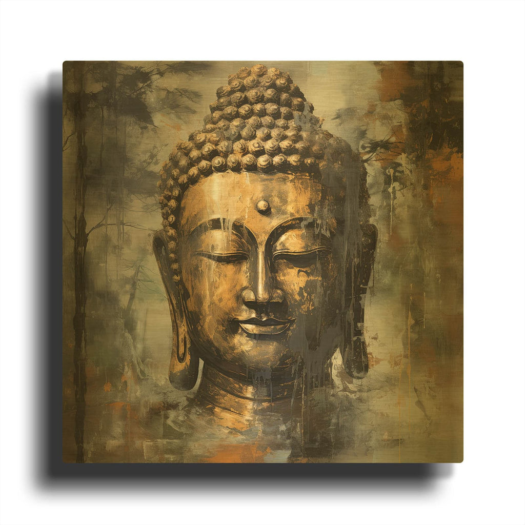 'Buddha 6' By Cameron Gray Gold Metal Wall Art