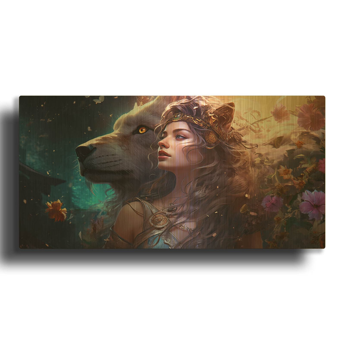 'Companion' By Cameron Gray Gold Metal Wall Art