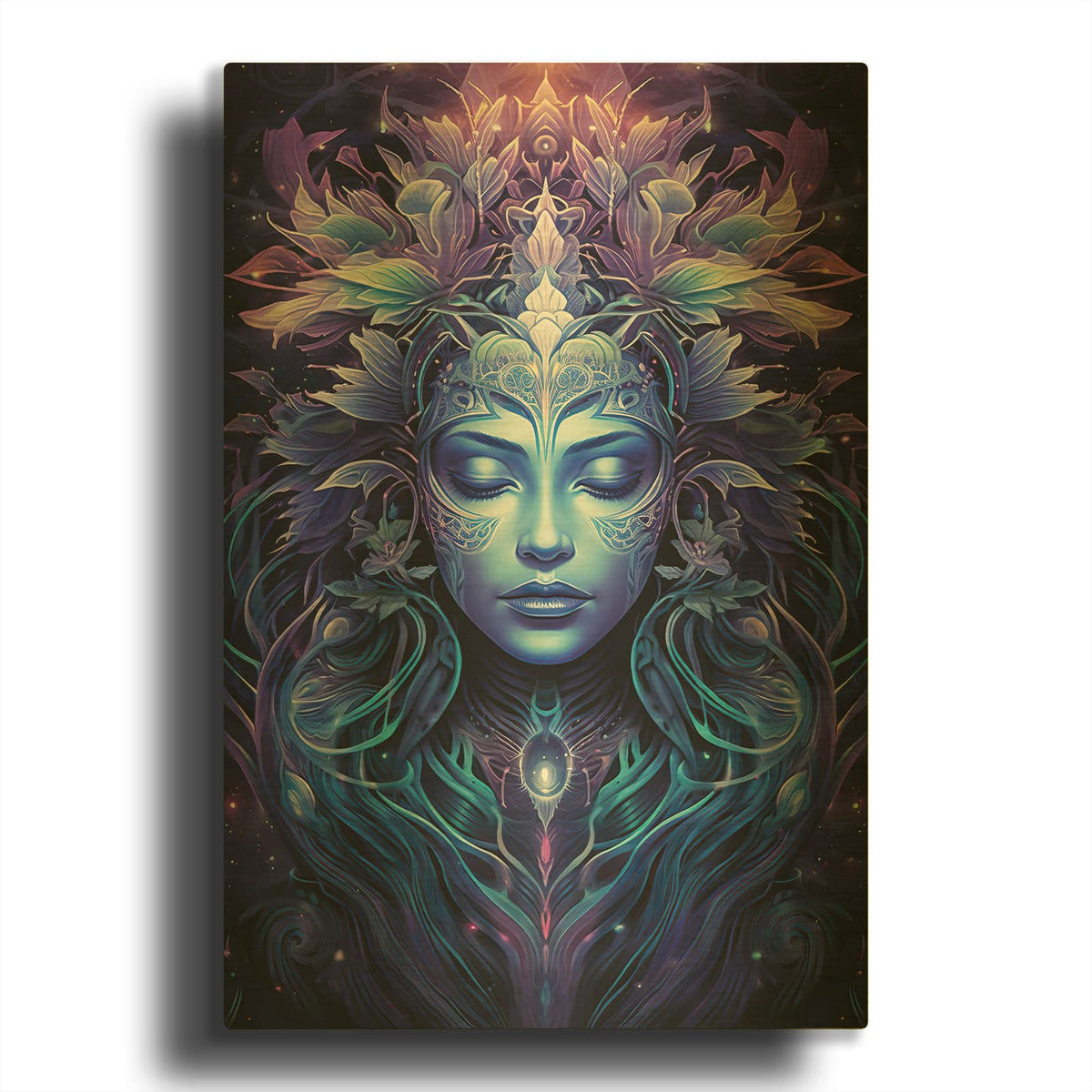 'Cosmic Mindfulness' By Cameron Gray Gold Metal Wall Art