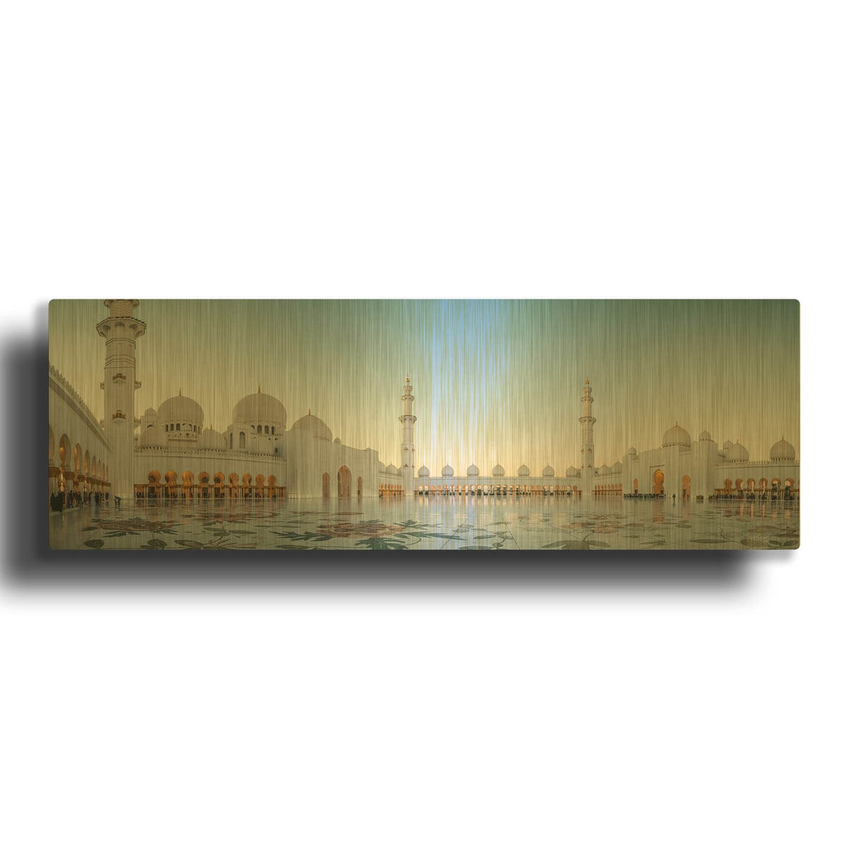 'Abu Dhabi Grand Mosque' By Luxe Gold Metal Wall Art