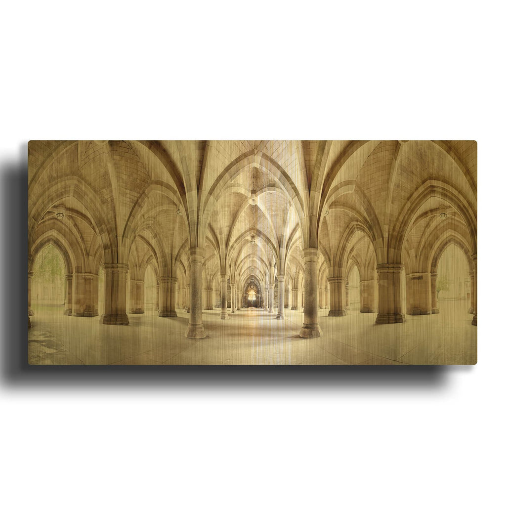 'Glasgow Cloisters' By Luxe Gold Metal Wall Art