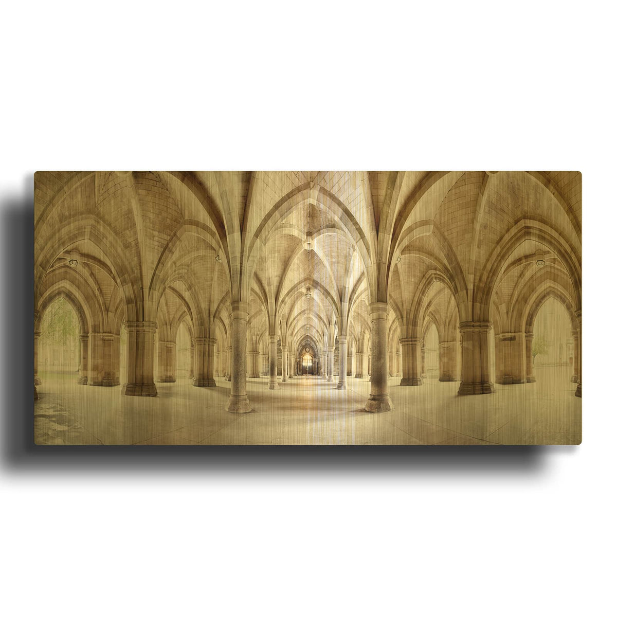 'Glasgow Cloisters' By Luxe Gold Metal Wall Art