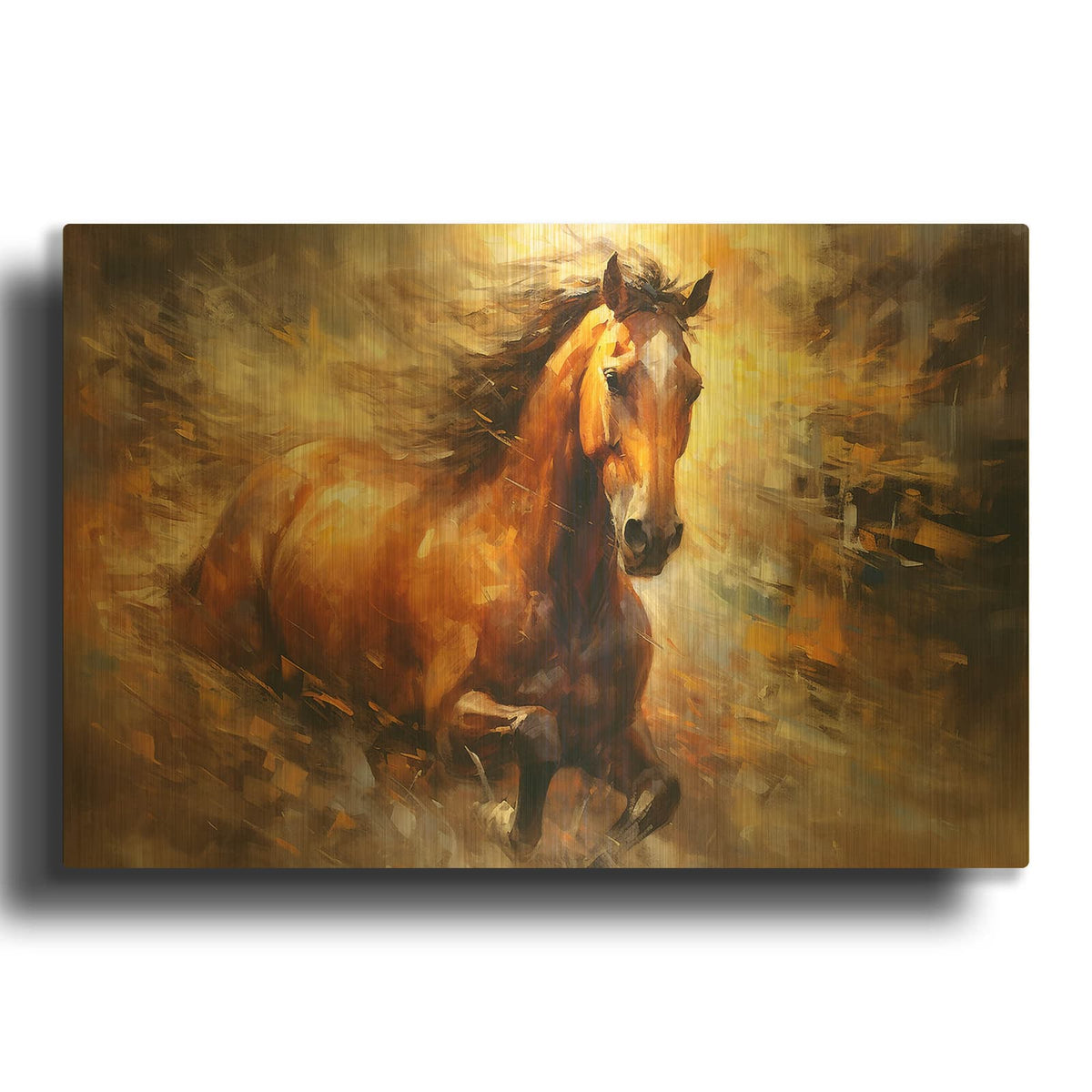 'Horse Race' By Luxe Gold Metal Wall Art