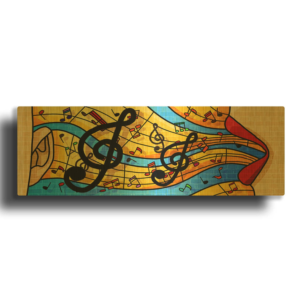 'Jazzy Ways' By Luxe Gold Metal Wall Art