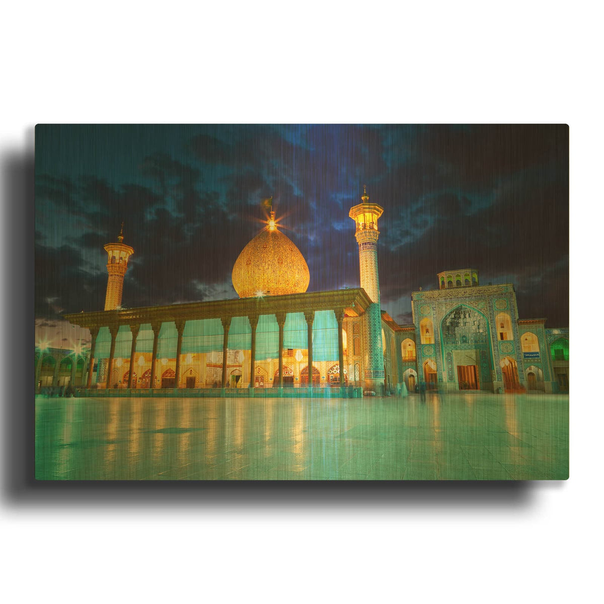 'Shah Cheragh Mosque Iran' By Luxe Gold Metal Wall Art