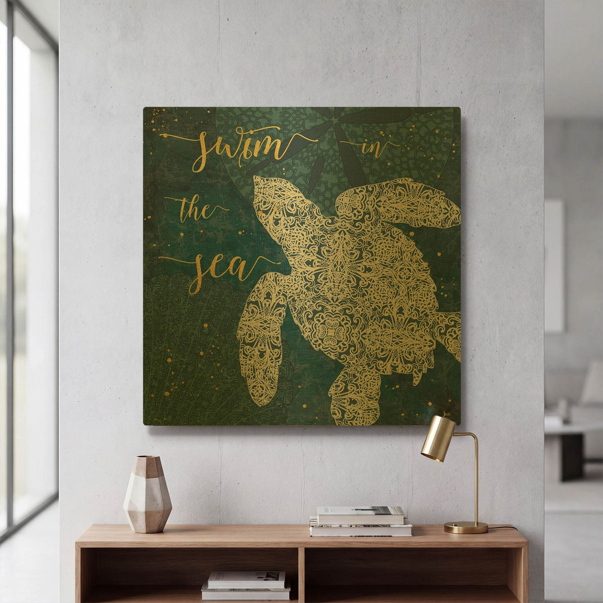 'Coastal Lace VI' By Jess Aiken Gold Metal Wall Art