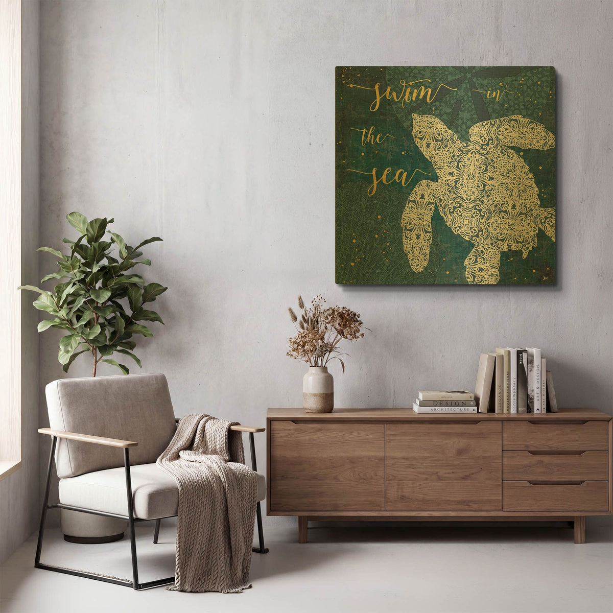 'Coastal Lace VI' By Jess Aiken Gold Metal Wall Art