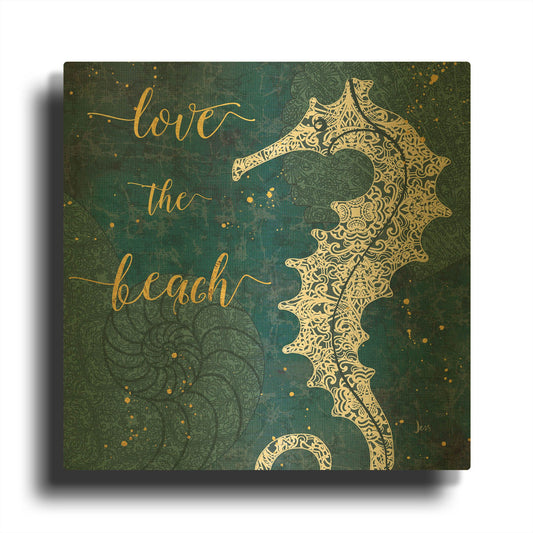 'Coastal Lace VII' By Jess Aiken Gold Metal Wall Art