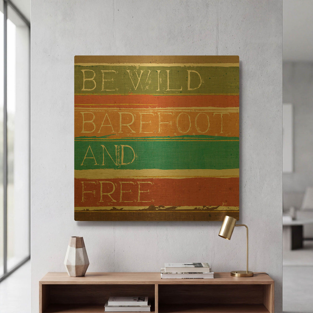 'Thoughtful Strokes II' By Jess Aiken Gold Metal Wall Art