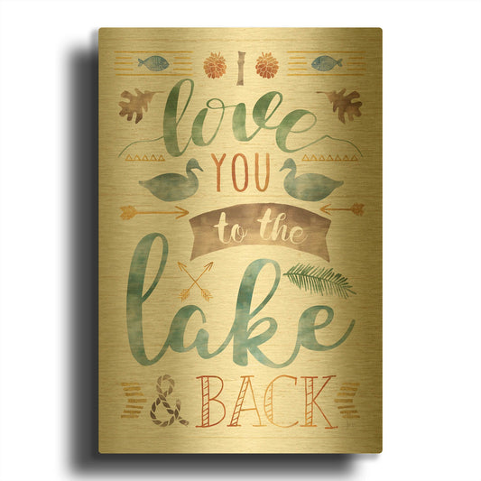 'Lake Love II' By Jess Aiken Gold Metal Wall Art