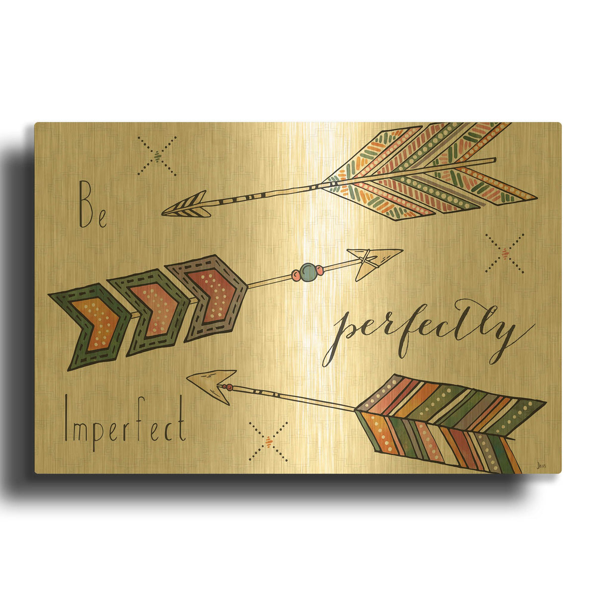 'Spectrum I' By Jess Aiken Gold Metal Wall Art