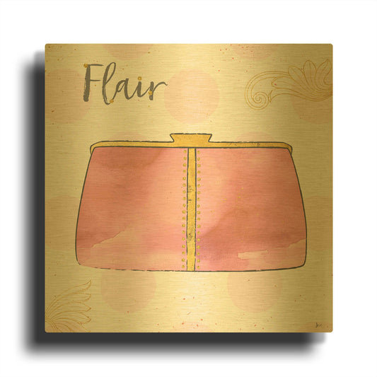 'Fashion Blooms II Pink' By Jess Aiken Gold Metal Wall Art