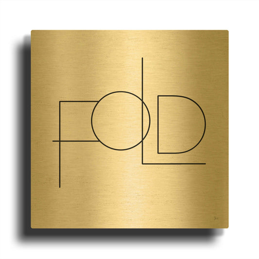 'Wash Dry Fold III' By Jess Aiken Gold Metal Wall Art