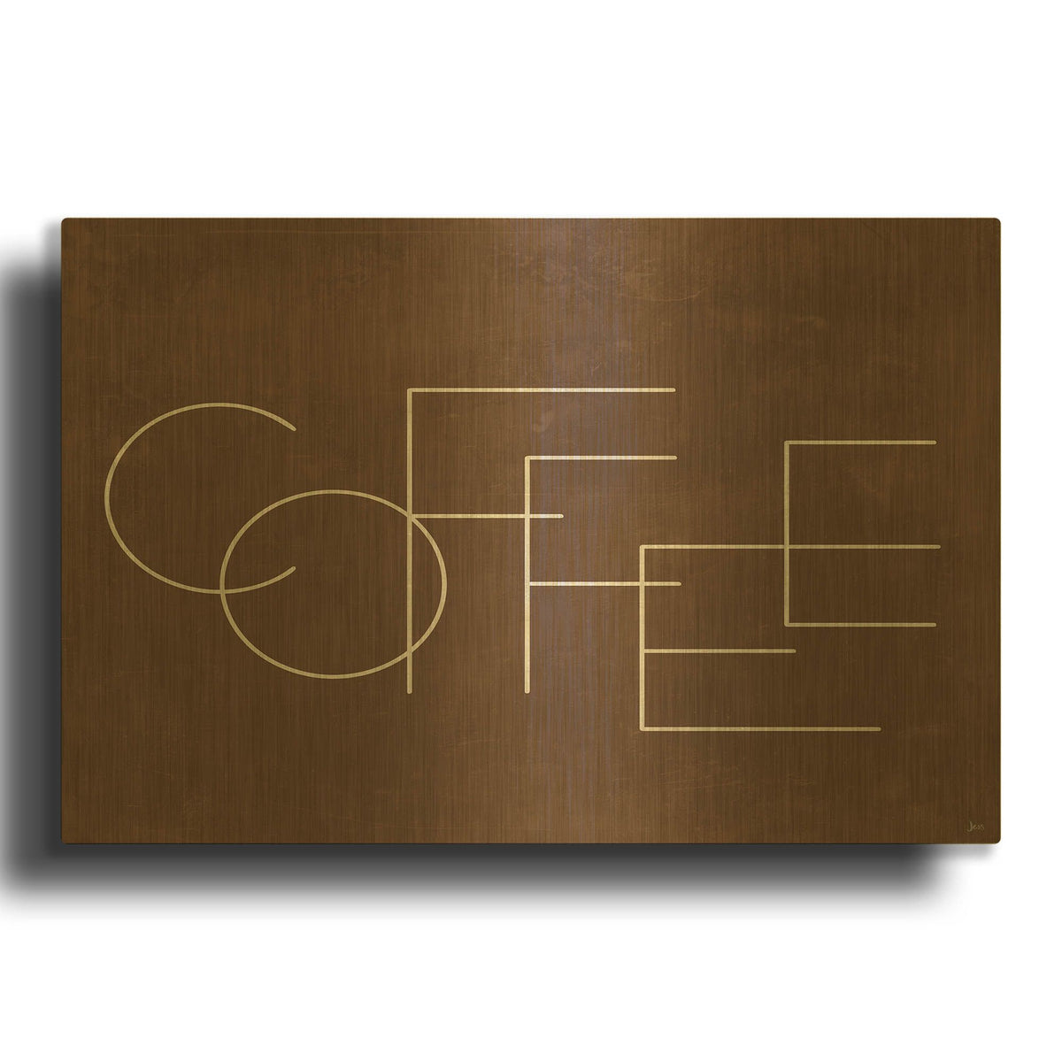 'Coffee I' By Jess Aiken Gold Metal Wall Art