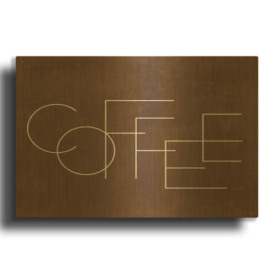 'Coffee I' By Jess Aiken Gold Metal Wall Art